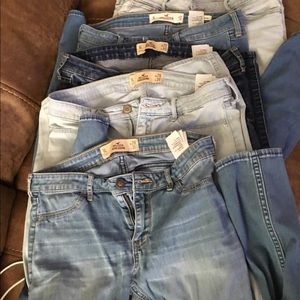 Hollister jeans all size 9 long.  $25 for all 5!